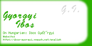 gyorgyi ibos business card